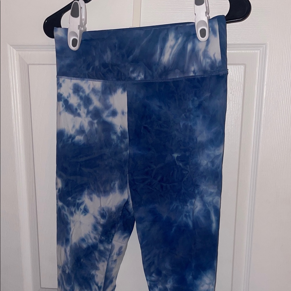 Blue Tie-Dye Leggings